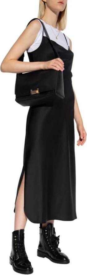 AllSaints Hadley satijnen riemjurk Zwart Dames