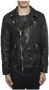 AllSaints Milo Leather Biker Leren Jas Black Heren - Thumbnail 2