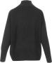 Allude Comfortabele Gebreide Trui Zwart Dames - Thumbnail 4
