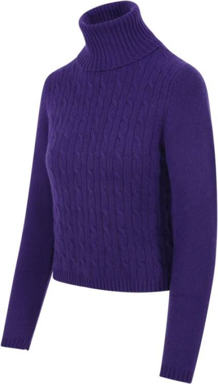 allude Hyacint Turtleneck Sweater Paars Dames
