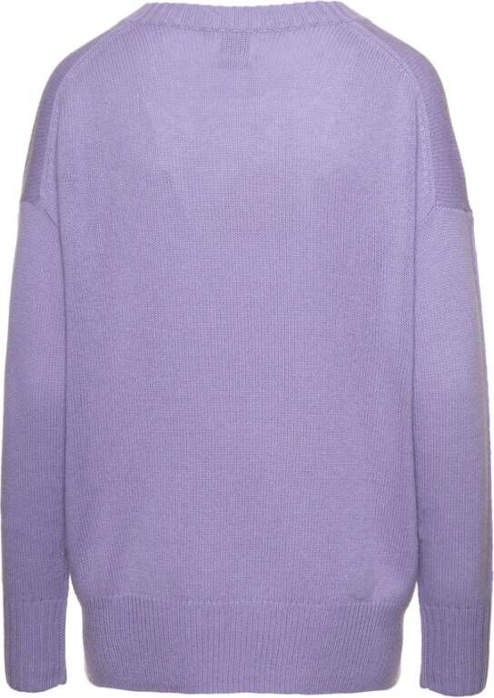 allude Round-neck Knitwear Paars Dames