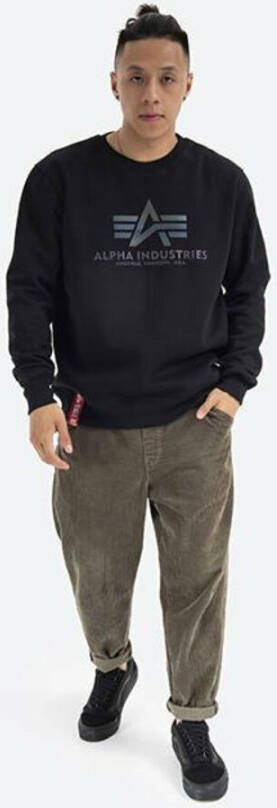 alpha industries Basic Sweater Rainbow Reflective Print 178302Rr 03 Zwart Heren