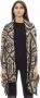 Alpha Studio Luxe Scandinavische Jacquard Dubbelzijdige Stola Brown Dames - Thumbnail 1