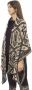 Alpha Studio Luxe Scandinavische Jacquard Dubbelzijdige Stola Brown Dames - Thumbnail 2