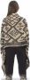 Alpha Studio Luxe Scandinavische Jacquard Dubbelzijdige Stola Brown Dames - Thumbnail 3