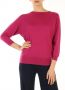 Alpha Studio Fuchsia Katoenen Trui Boothals Lange Mouwen Pink Dames - Thumbnail 2