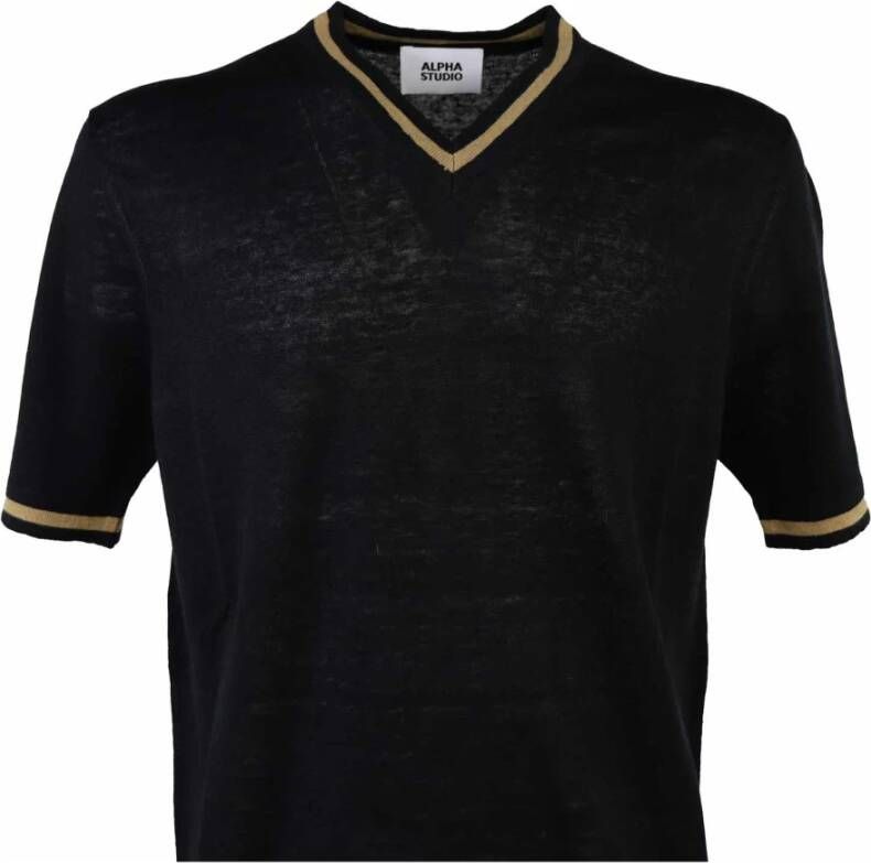 Alpha Studio T-Shirts Zwart Heren