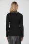 Alpha Studio Top met lange mouwen en boothals met knoopdetail Black Dames - Thumbnail 4