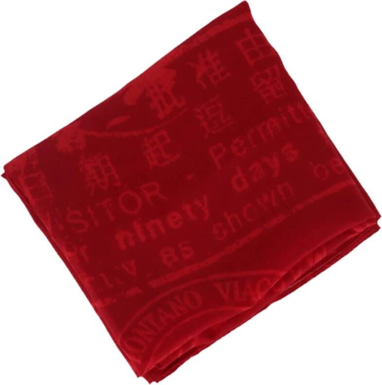 Alviero Martini 1a Classe Dames Rode Print Sjaal Rood Dames