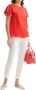 Alviero Martini 1a Classe Damesblouse met aangehechte sjaal Rood Dames - Thumbnail 2