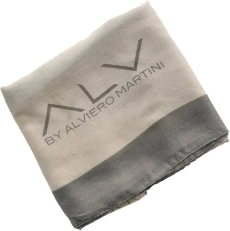 Alviero Martini 1a Classe Gedrukte Witte Dames Sjaal Beige Dames