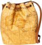 Alviero Martini 1a Classe Beige Bucket Tas met Geo Classic Kaartprint Beige Dames - Thumbnail 4