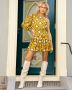 Amaya Amsterdam Jurk Yellow Dames - Thumbnail 2