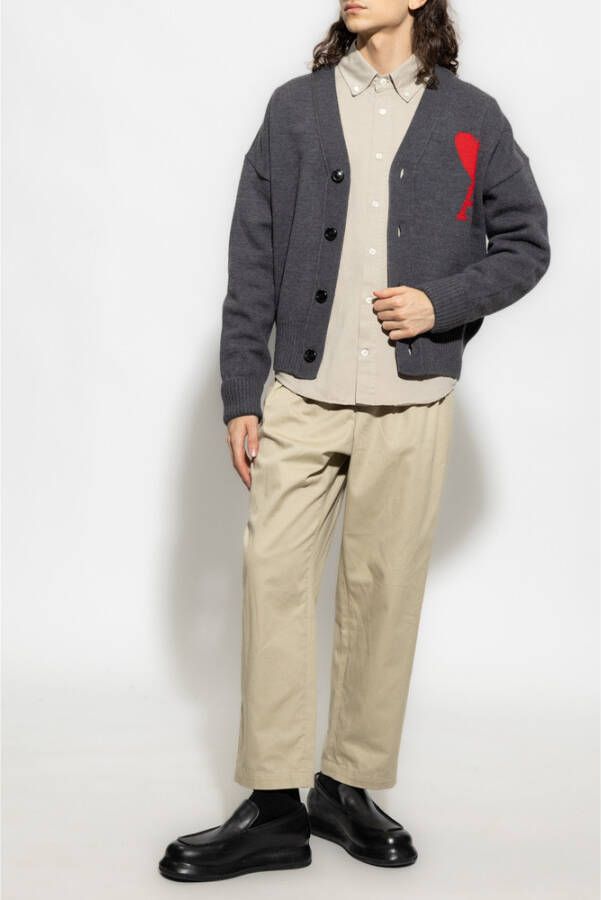 Ami Paris Cardigans Grijs Heren