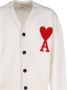 Ami Paris Gebreide kleding met V-hals Wit - Thumbnail 9
