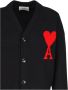 Ami Paris Cardigan With ;Coeur; Logo Inlay Zwart Unisex - Thumbnail 7