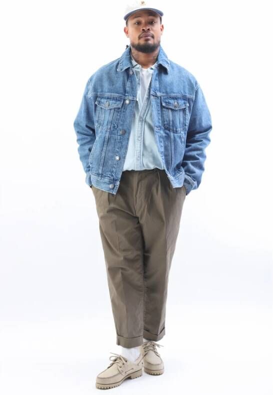 Ami Paris Denim Jackets Blauw Heren