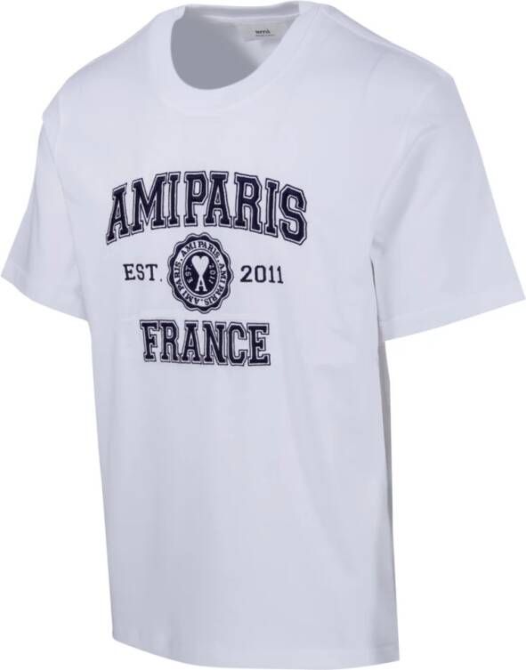 Ami Paris T-shirt Wit Heren