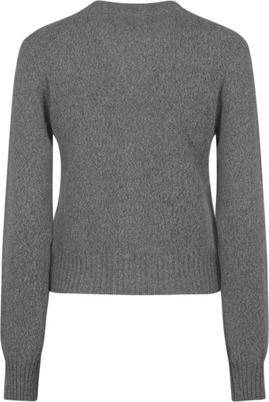 Ami Paris Grijze Tonal ADC Cardigan Sweaters Gray Dames
