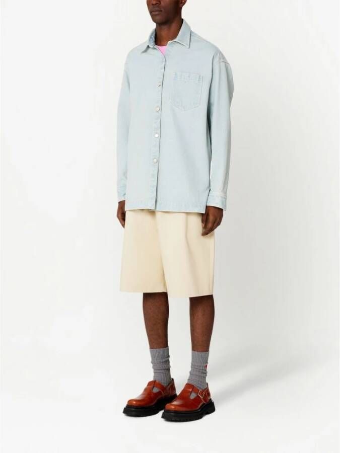 AMI Paris Shirtjack met logoprint Blauw - Foto 6