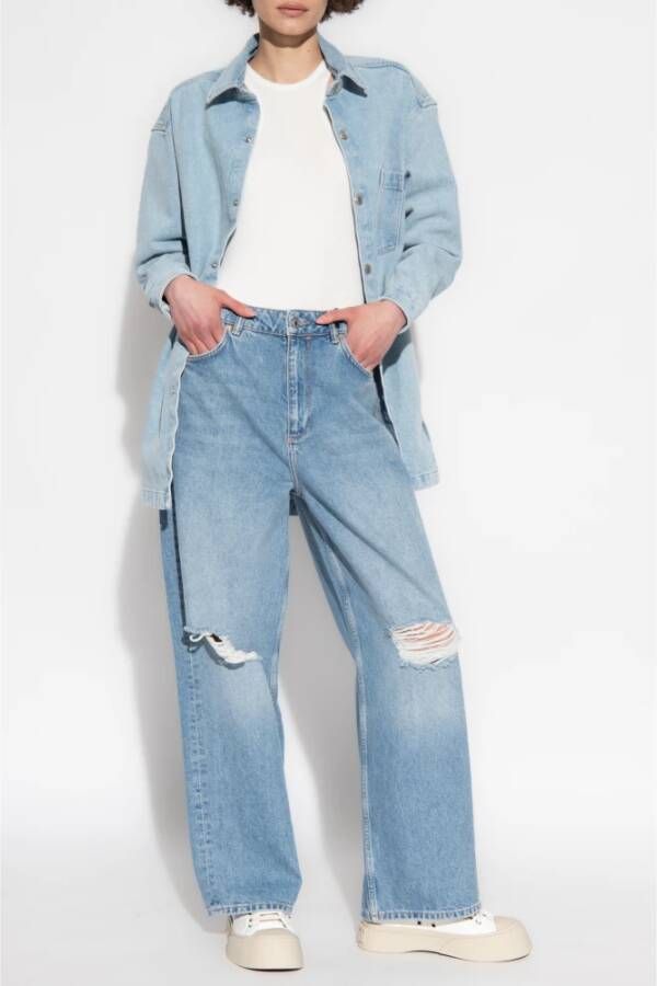 AMI Paris Shirtjack met logoprint Blauw - Foto 5