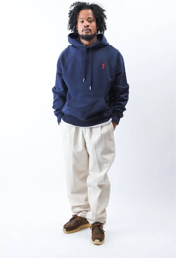 ami paris navy hoodie