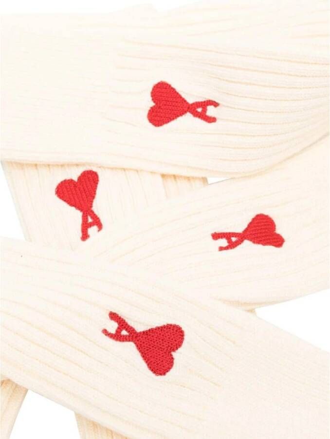 AMI Paris Sokken met geborduurd logo Wit - Foto 7