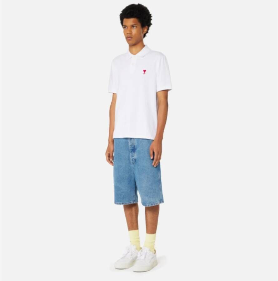 AMI Paris Poloshirt met logo Wit - Foto 5