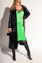 Ami Paris Satijnen jurk met kanten details Green Dames - Thumbnail 2