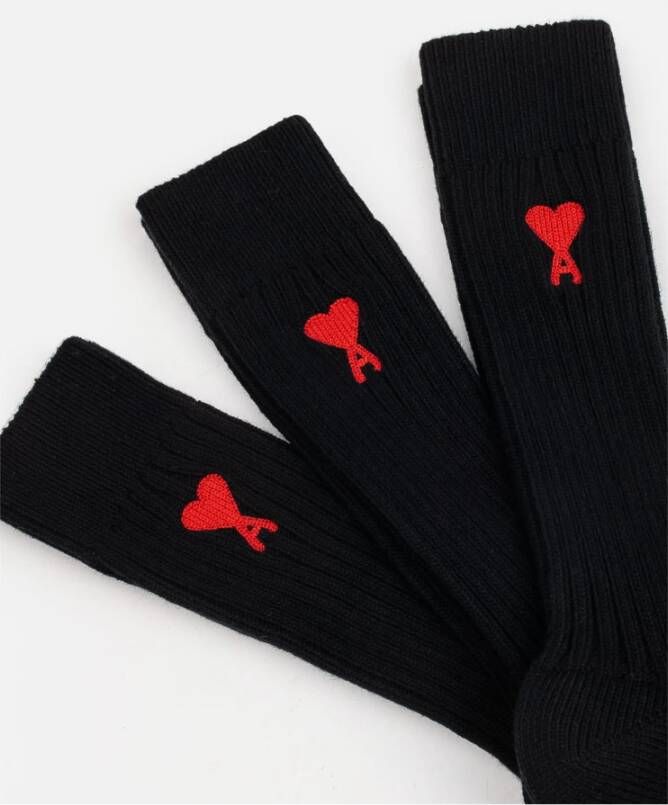 AMI Paris Set van 3 paar sokken Zwart - Foto 3
