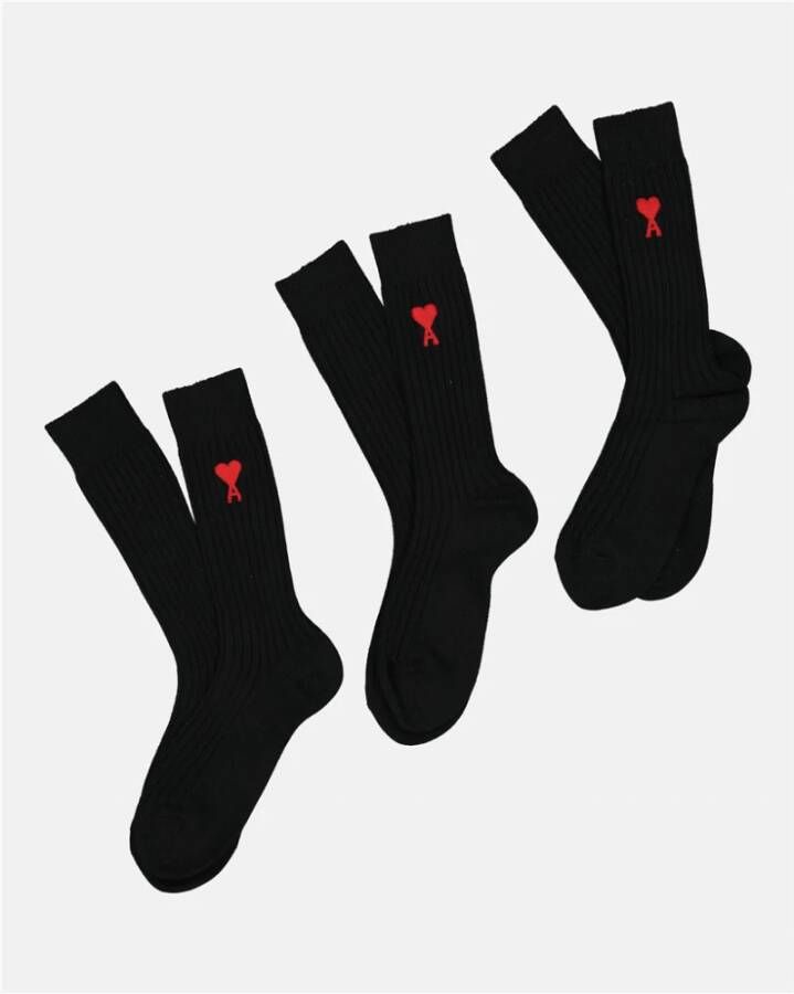 AMI Paris Set van 3 paar sokken Zwart - Foto 5
