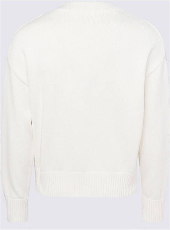 Ami Paris Gebreide kleding met V-hals Wit Heren
