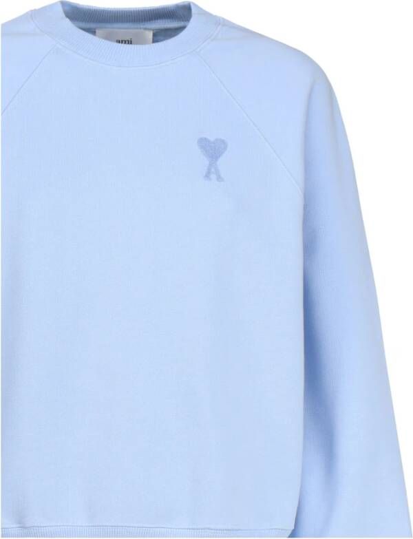 AMI Paris Sweater met tonaal logo Blauw - Foto 6