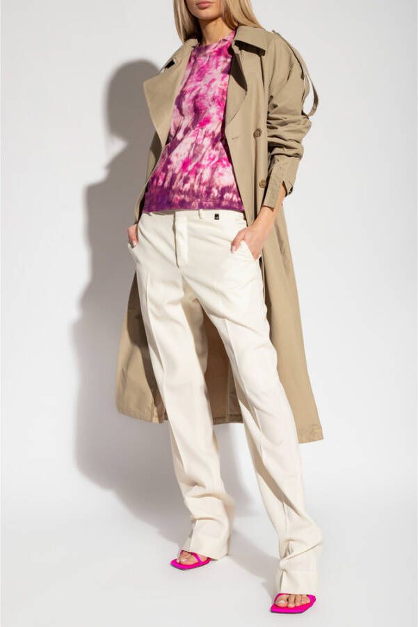 AMI Paris T-shirt met tie-dye print Roze - Foto 7