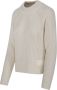 Ami Paris Elegante Ivory Sweater met ronde hals Beige Dames - Thumbnail 2