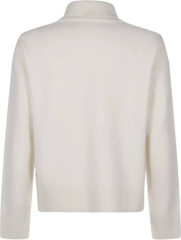 Ami Paris Beige Sweaters met Rood Logo Beige Heren