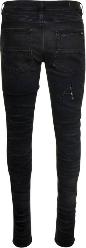 Amiri Skinny Jeans met Kristalversiering Zwart Heren