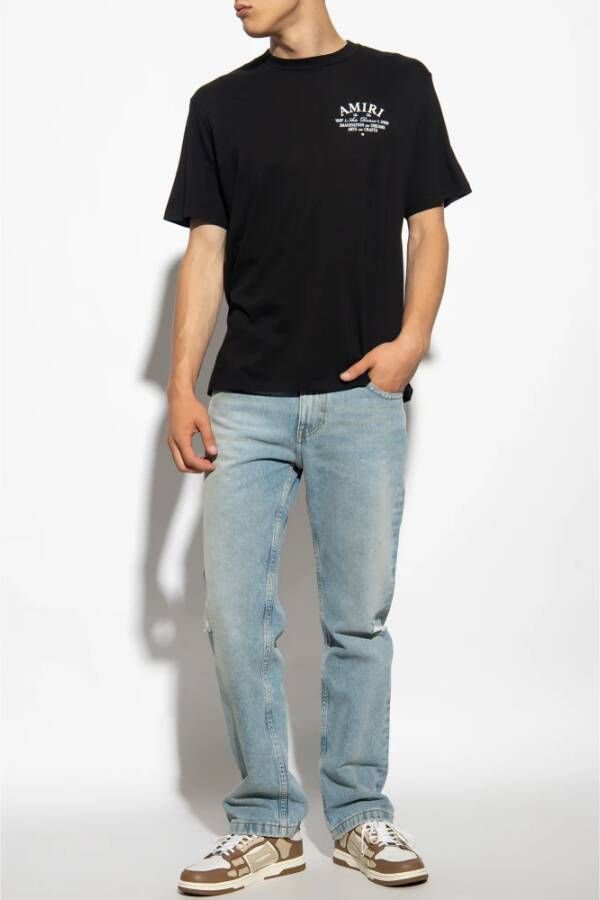 Amiri T-shirt met logo Zwart Heren