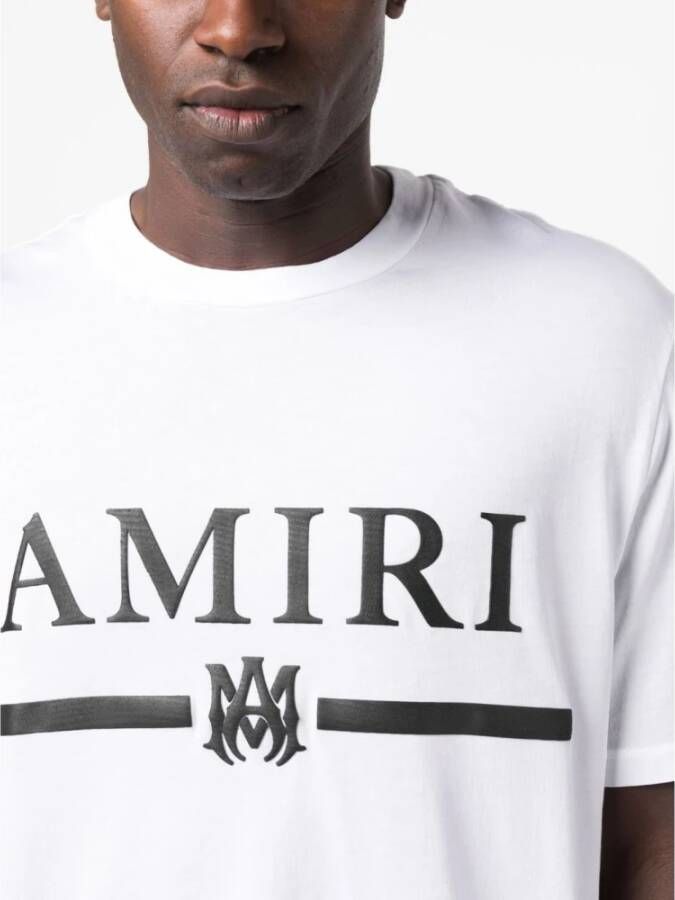 Amiri Logo Print Witte T-shirts en Polos Wit Heren