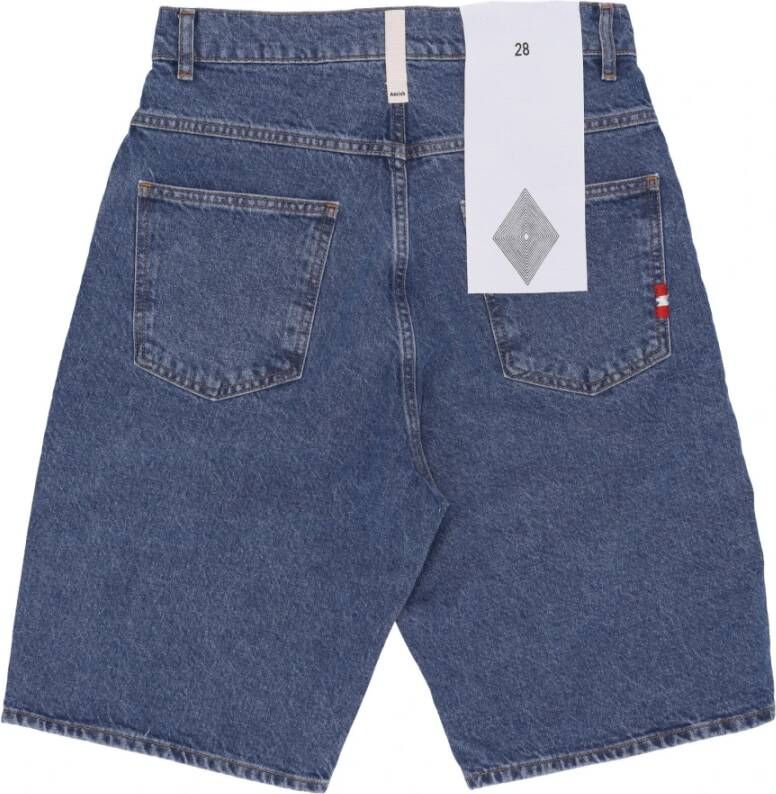 Amish Denim Shorts Blauw Heren