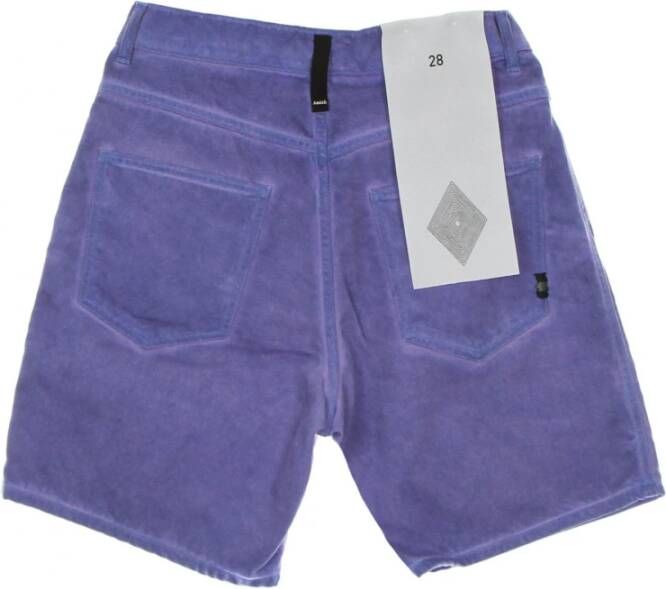 Amish Denim Shorts Paars Heren