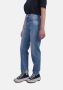 Amish Vintage Slim Fit Denim Jeans Blue Dames - Thumbnail 3