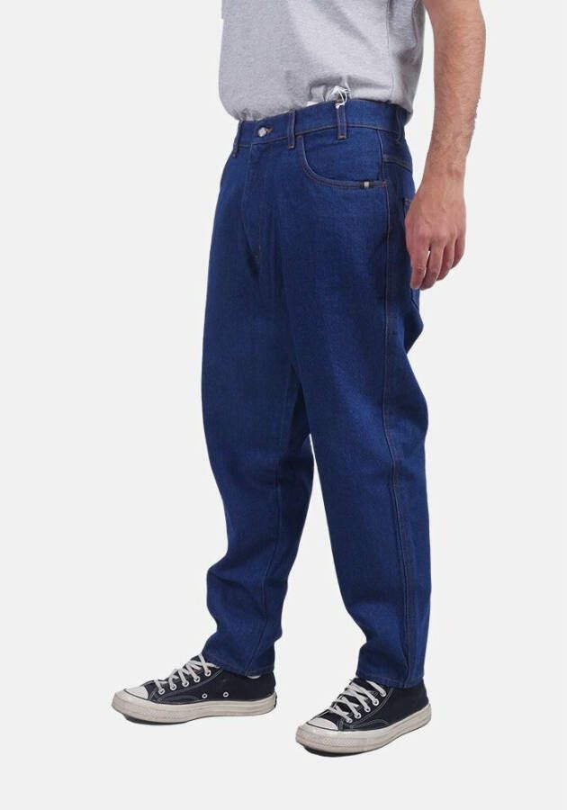 Amish Loose-fit Jeans Blauw Heren