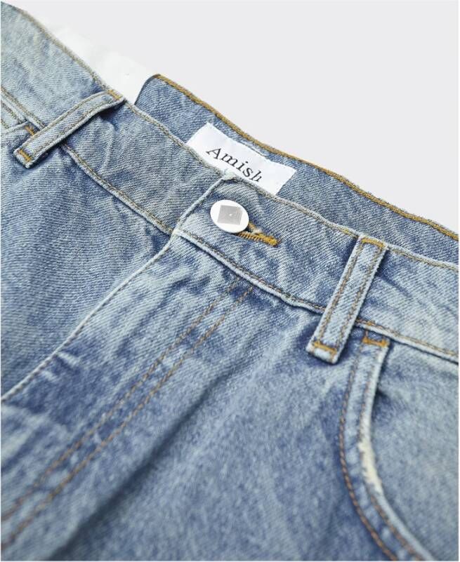 Amish Slim-fit Jeans Blauw Dames