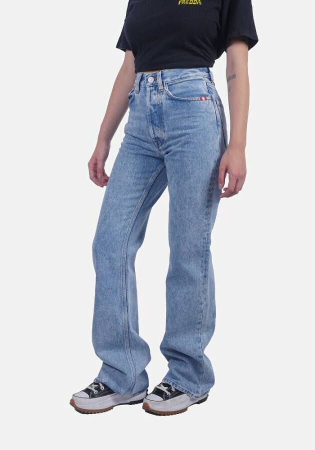 Amish Straight Jeans Blauw Dames