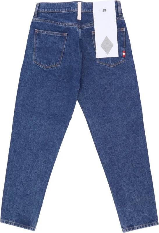 Amish Straight Jeans Blauw Heren