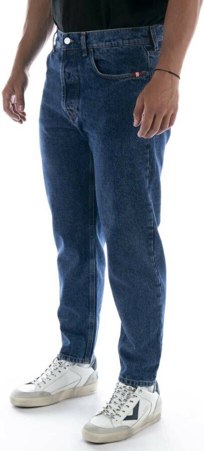 Amish Straight Jeans Blauw Heren