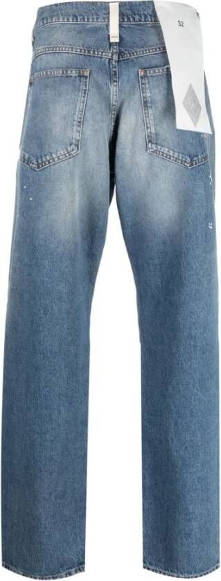 Amish Straight Jeans Blauw Heren