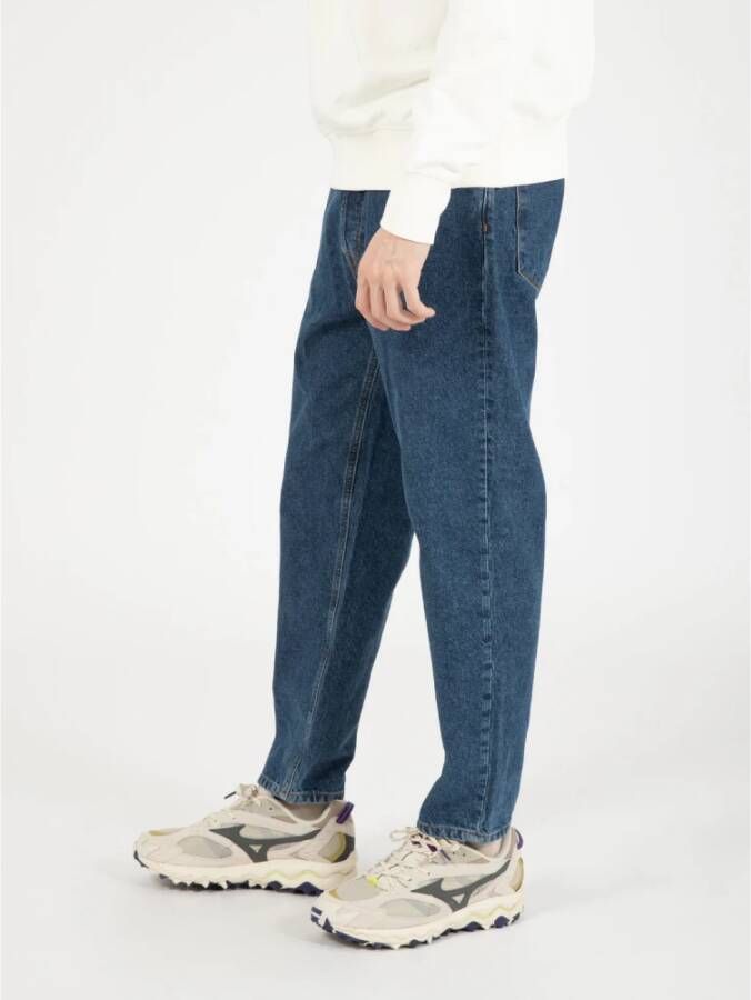 Amish Straight Jeans Blauw Heren