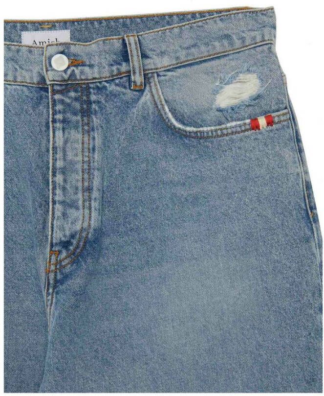 Amish Rechte broek Blauw Dames
